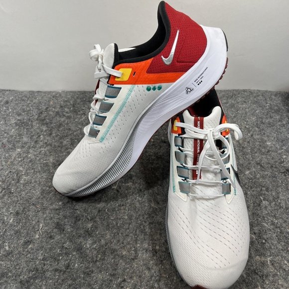 Nike Air Zoom Pegasus 38 - DQ4499 101 - Sail/Black-Red-Men's 13, UK12, EUR 47.5 - Picture 6 of 13